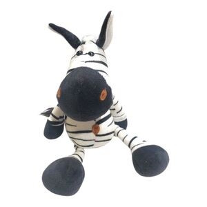 Plush Mascot Cuddly Toy Zebra Black and White